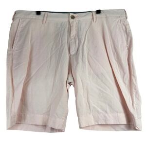Faherty Tradewinds Linen Blend Shorts Mens 38 Pink Coastal Golfcore Preppy
